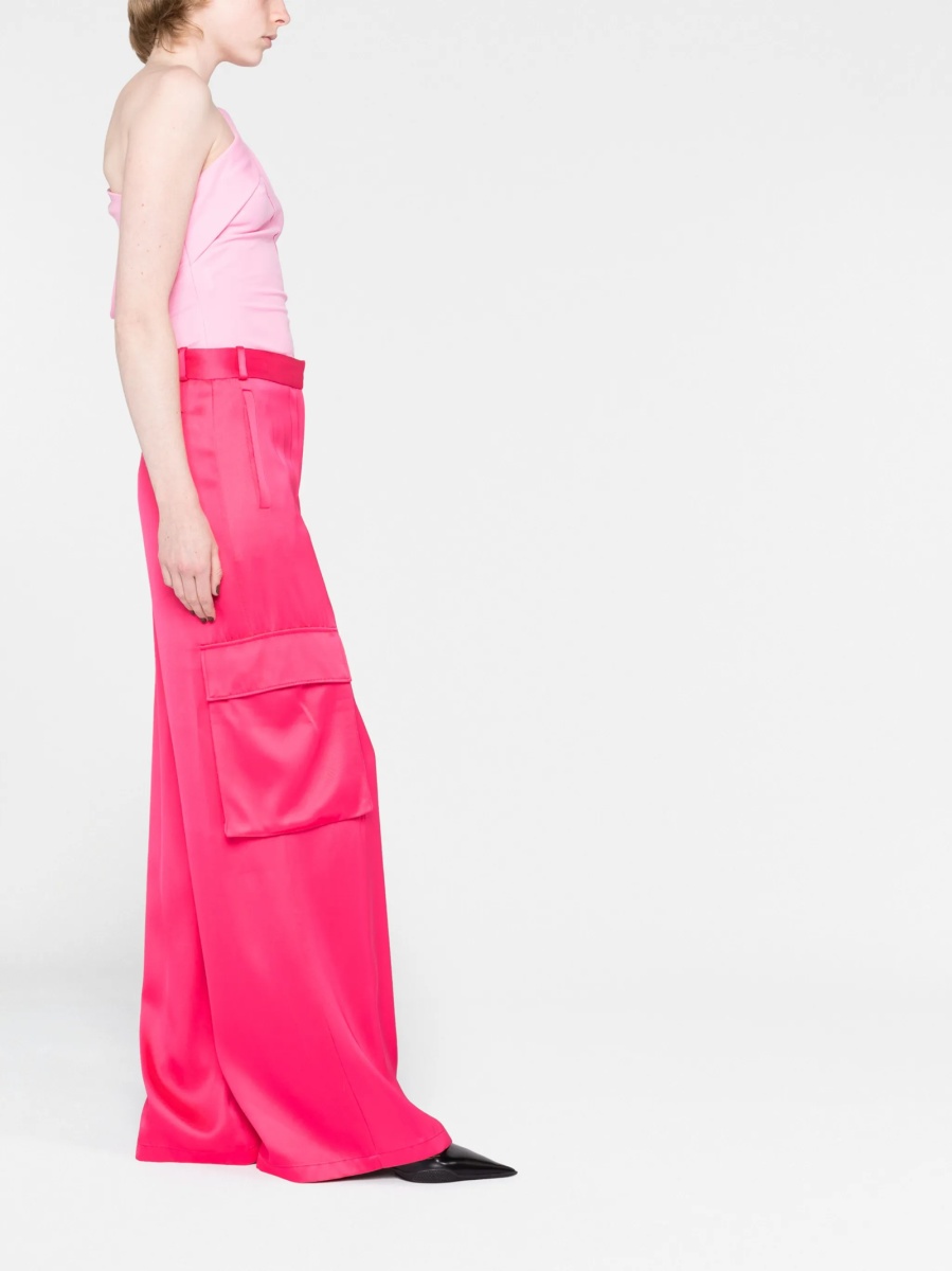 Pantaloni de trening Versace roz din vascoza - Img 4