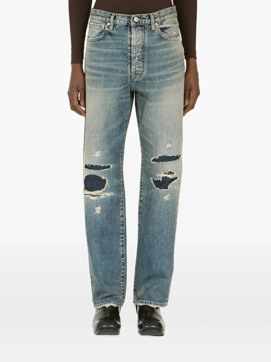 Pantaloni "Distressed" Straight-Leg Jeans - Img 9