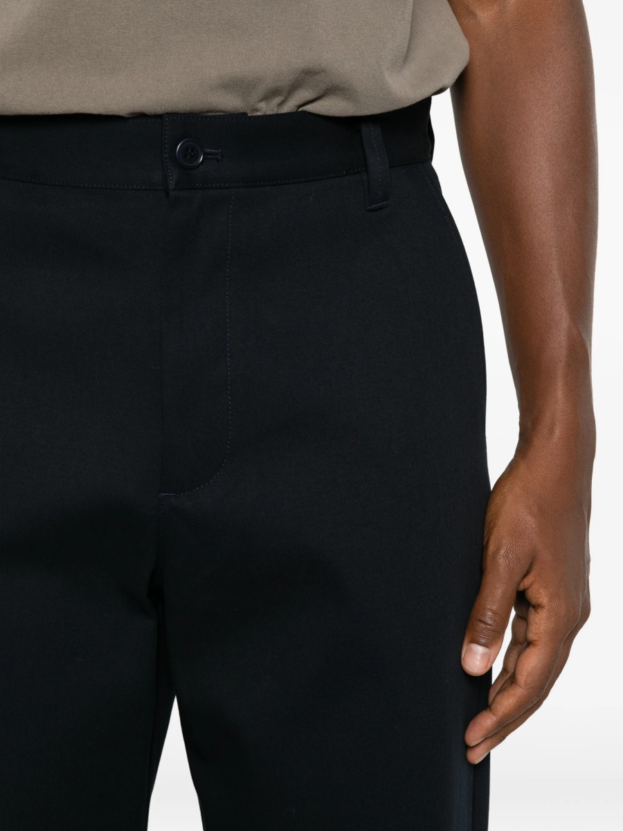 Pantaloni drepti A.P.C. albastri din bumbac organic - Img 5