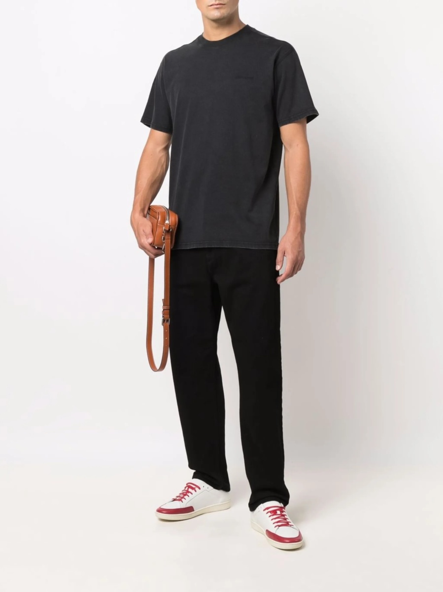 Pantaloni drepti Carhartt negri din bumbac organic - Img 2