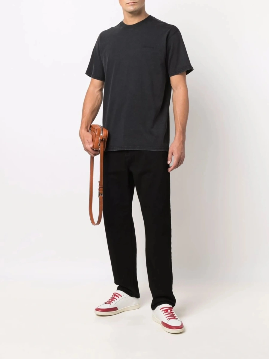 Pantaloni drepti Carhartt negri din bumbac organic - Img 2