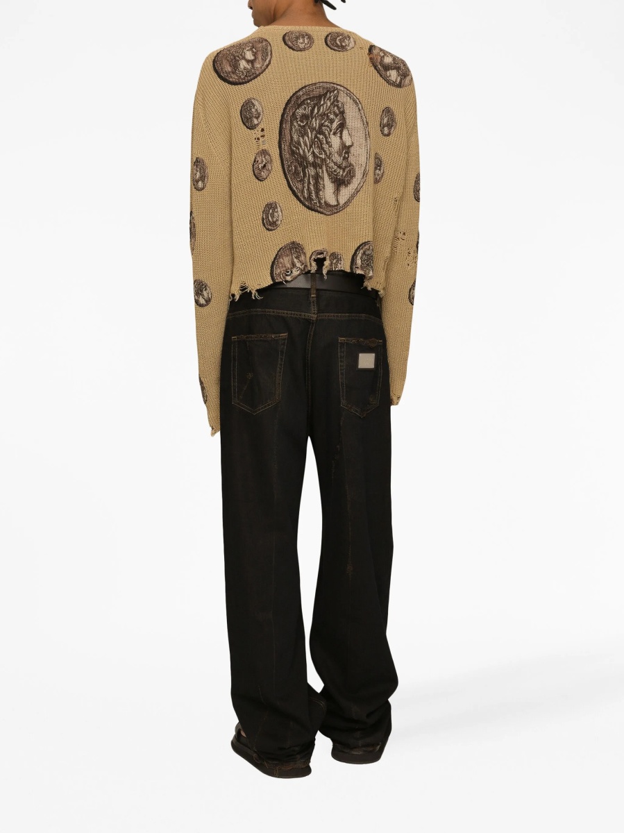 Pantaloni drepti Dolce &amp; Gabbana negri - Img 4