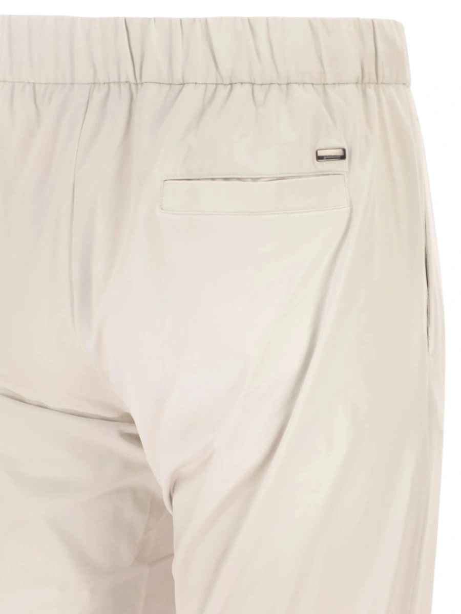 Pantaloni drepti Herno neutri din poliamida si spandex/elastan - Img 4