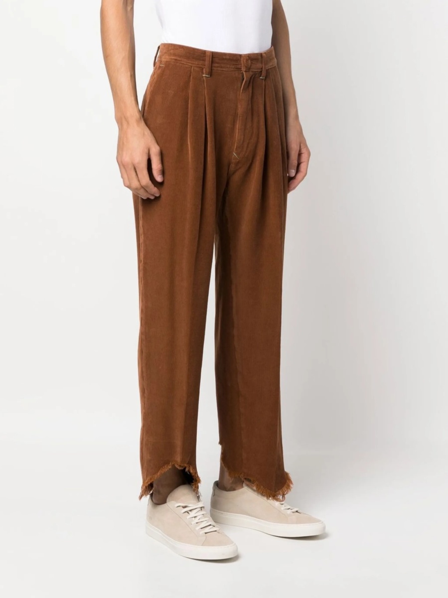 Pantaloni drepti Incotex maro - Img 3