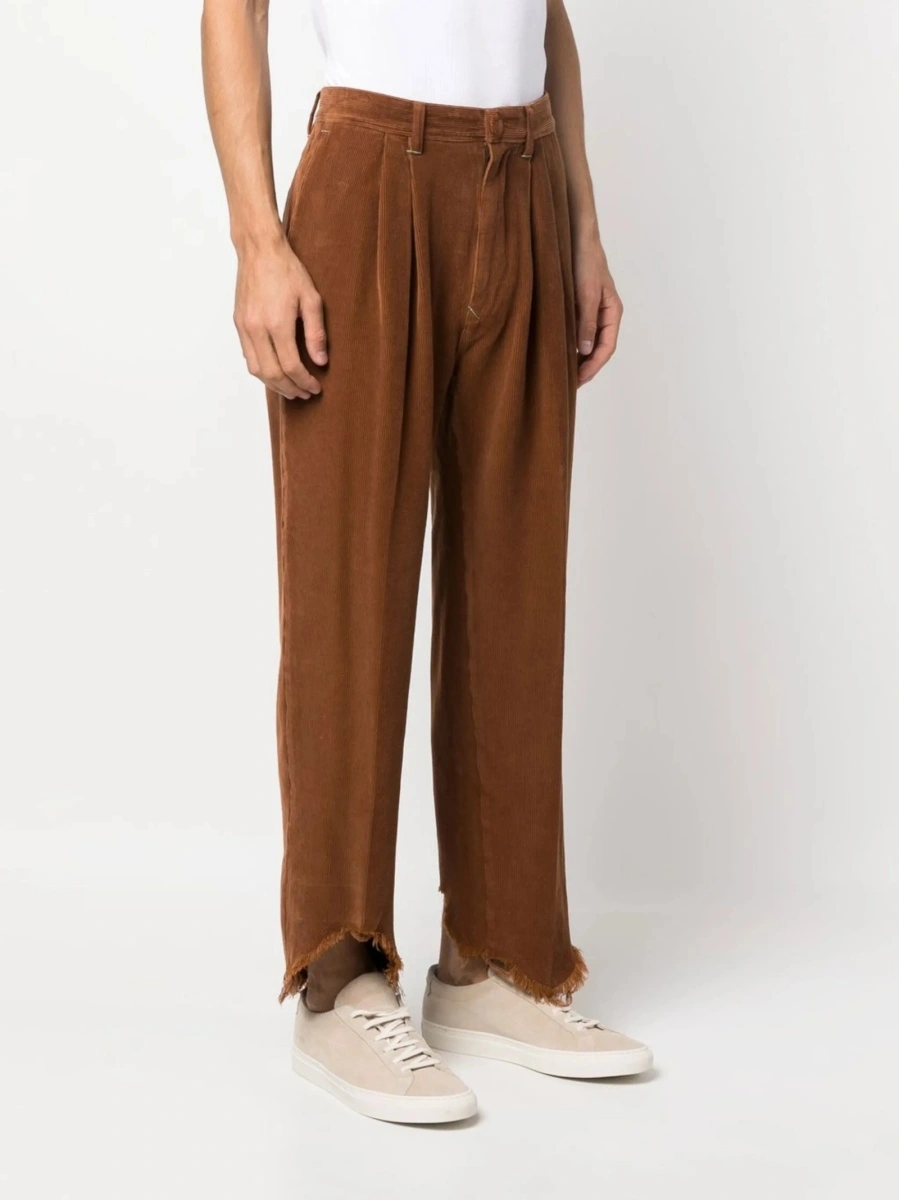 Pantaloni drepti Incotex maro - Img 3