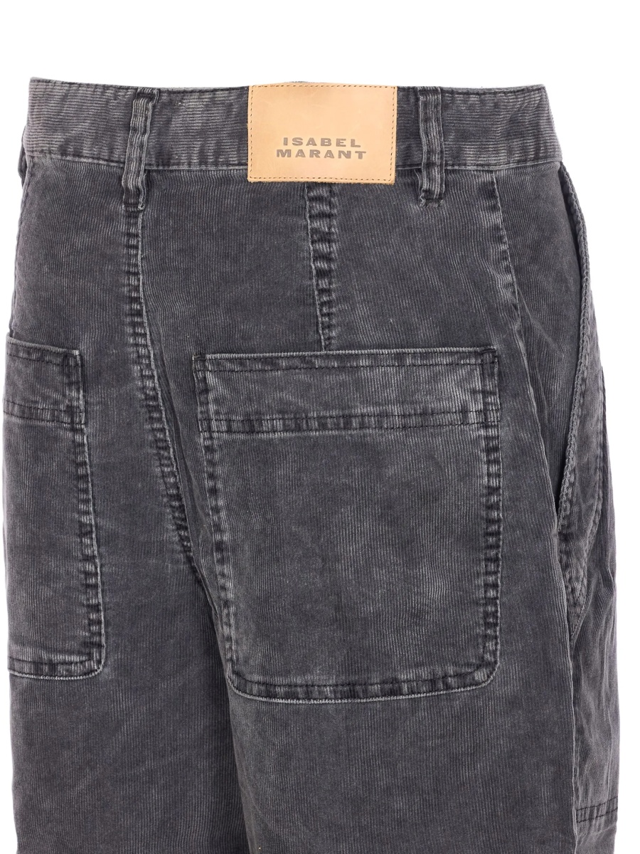 Pantaloni drepti ISABEL MARANT ETOILE negri - Img 3