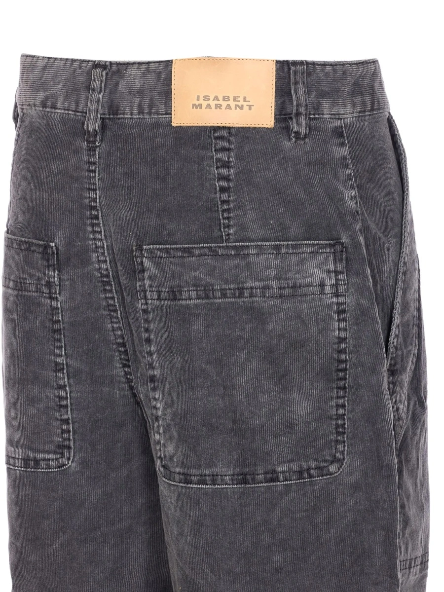 Pantaloni drepti ISABEL MARANT ETOILE negri - Img 3