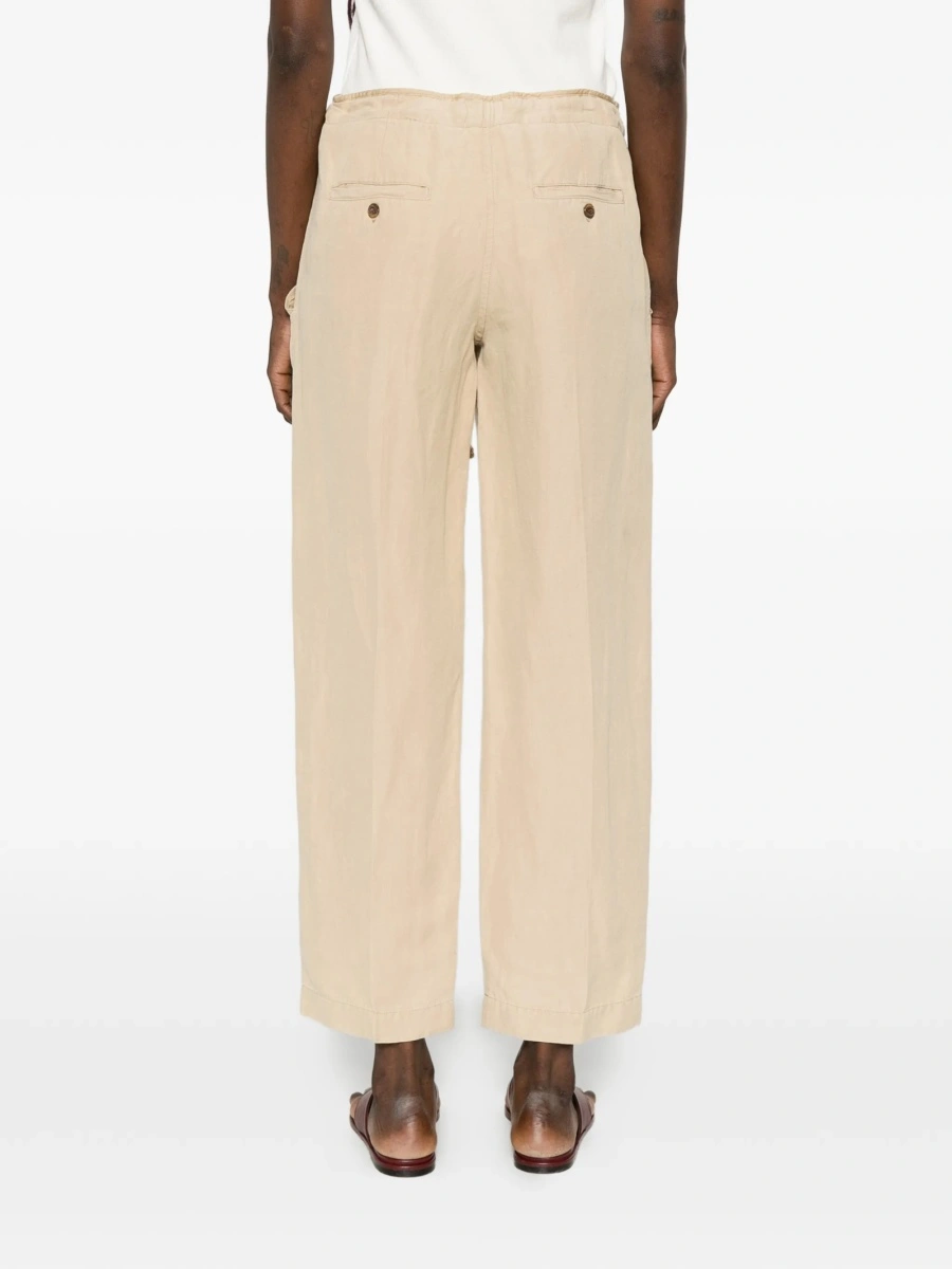 Pantaloni drepti Isabel Marant neutri din matase si in - Img 3
