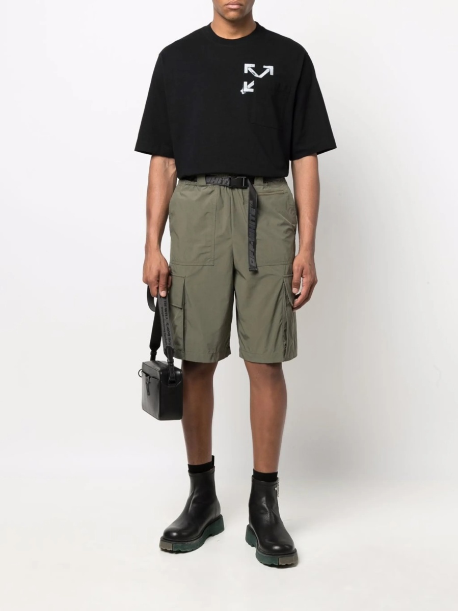 Pantaloni drepti Off-White verzi - Img 2