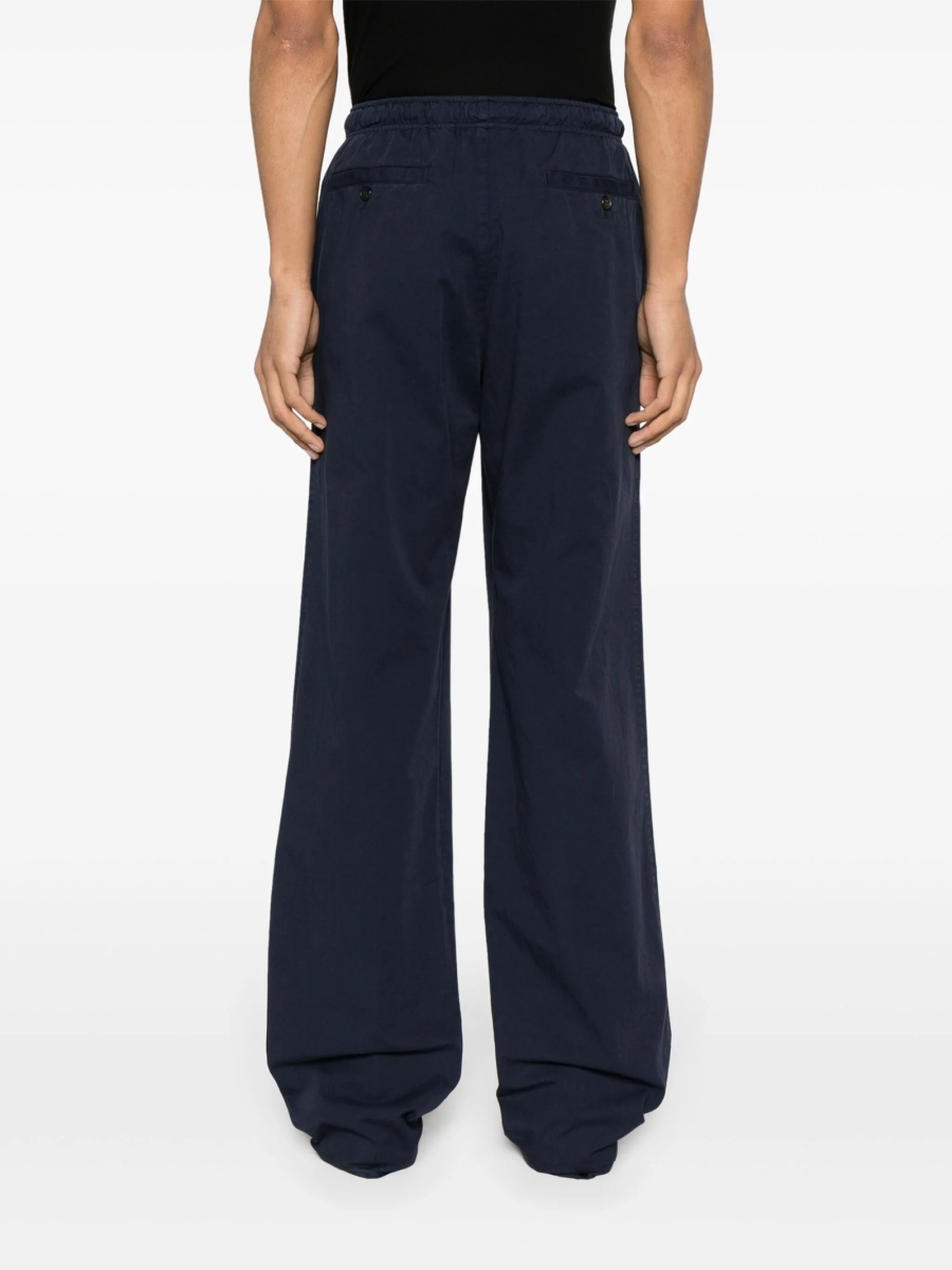 Pantaloni drepti Palm Angels albastri din polyester si bumbac - Img 4