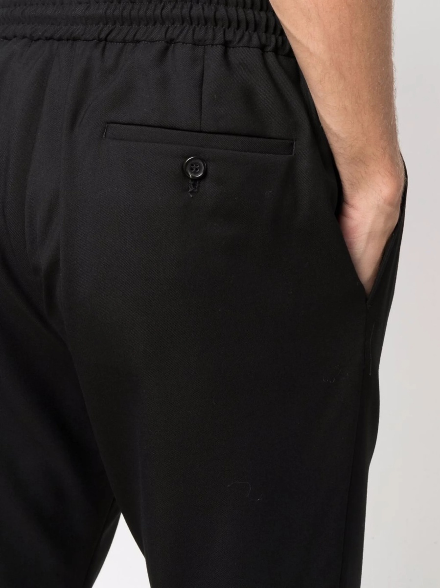 Pantaloni drepti Paul Smith negri din lana - Img 5