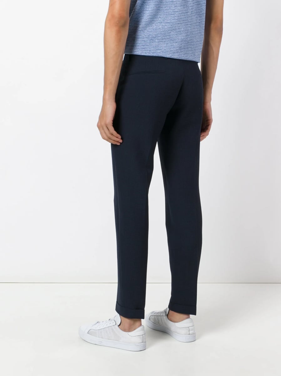 Pantaloni eleganti Briglia albastri din spandex/elastan si lana - Img 4