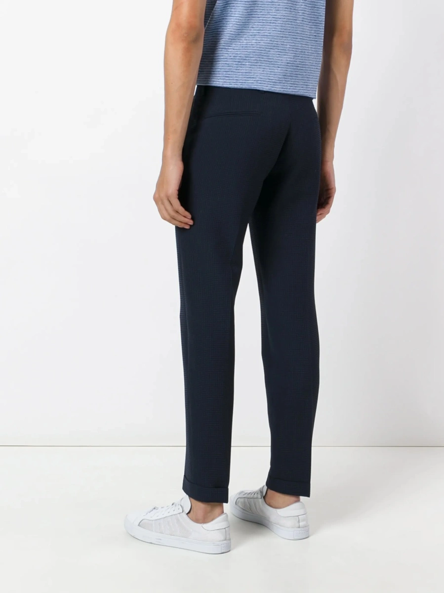 Pantaloni eleganti Briglia albastri din spandex/elastan si lana - Img 4
