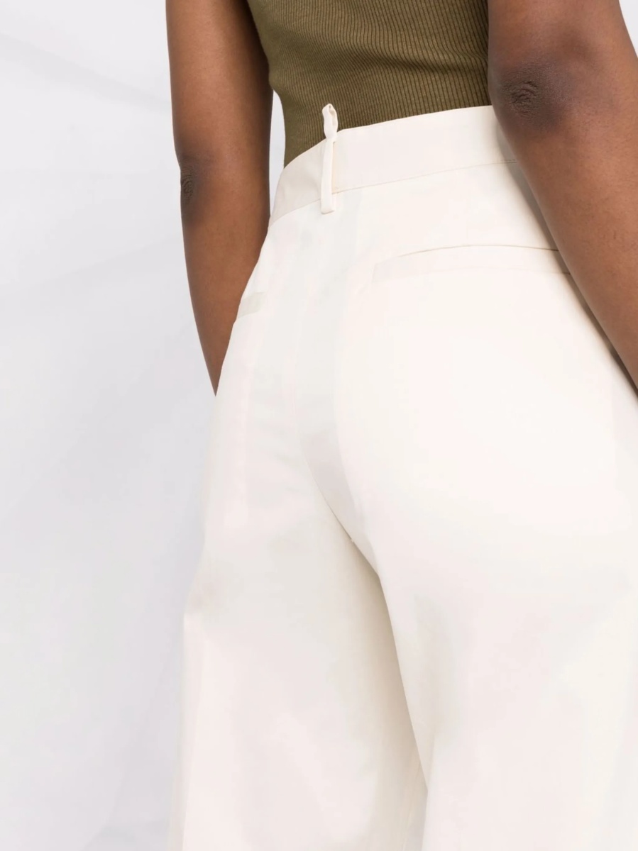 Pantaloni eleganti DSQUARED2 neutri din spandex/elastan si bumbac - Img 3