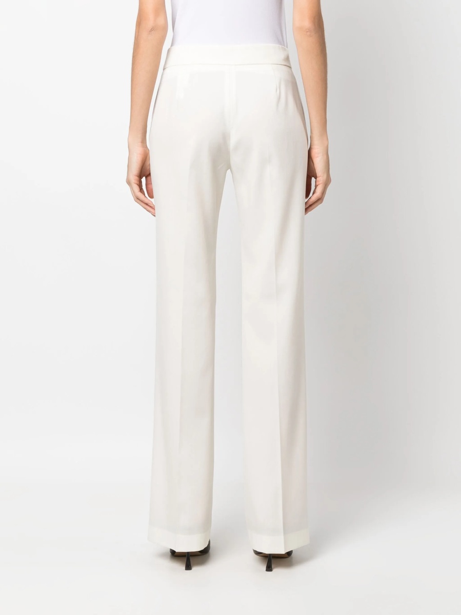 Pantaloni eleganti Fabiana Filippi albi din lana - Img 4