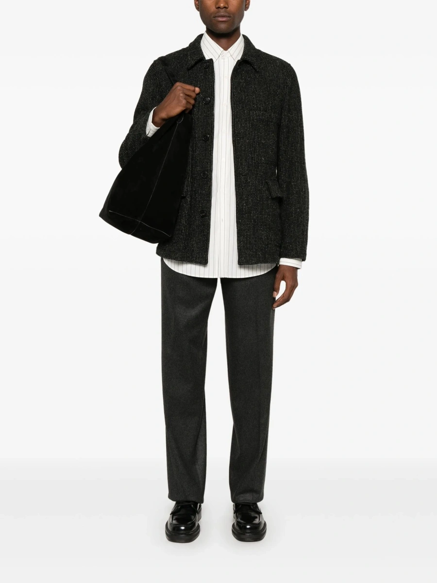 Pantaloni eleganti Fendi gri din spandex/elastan si casmir - Img 2