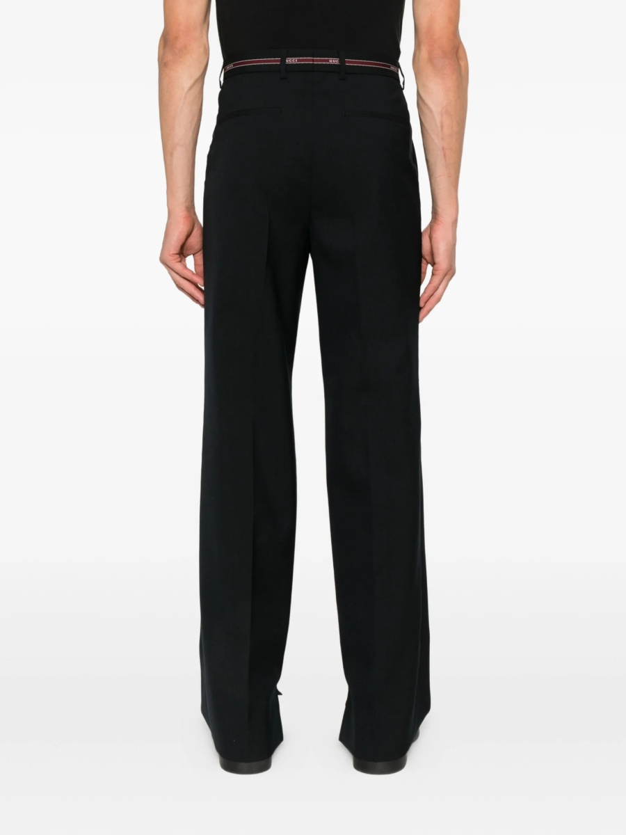 Pantaloni eleganti Gucci negri din lana - Img 4