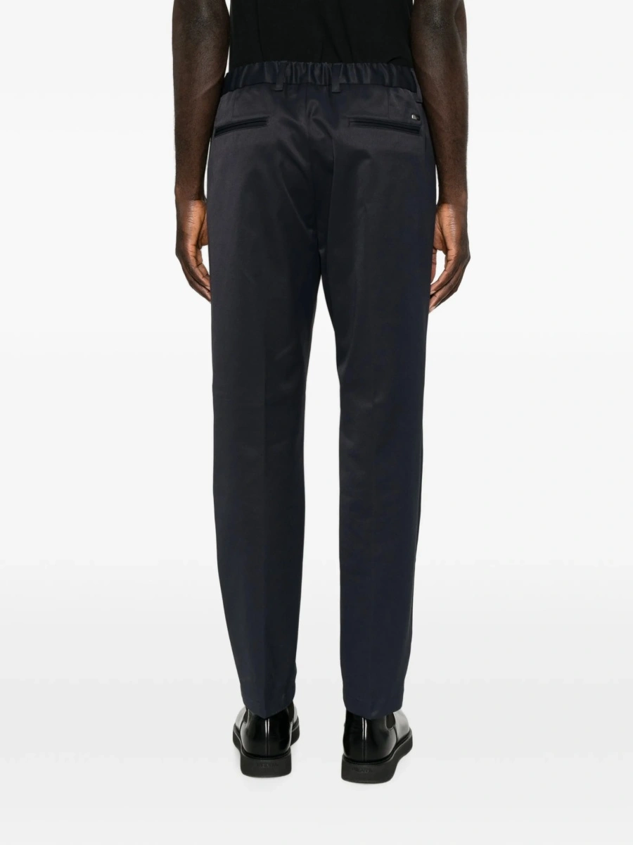 Pantaloni eleganti Herno albastri din polyester - Img 4