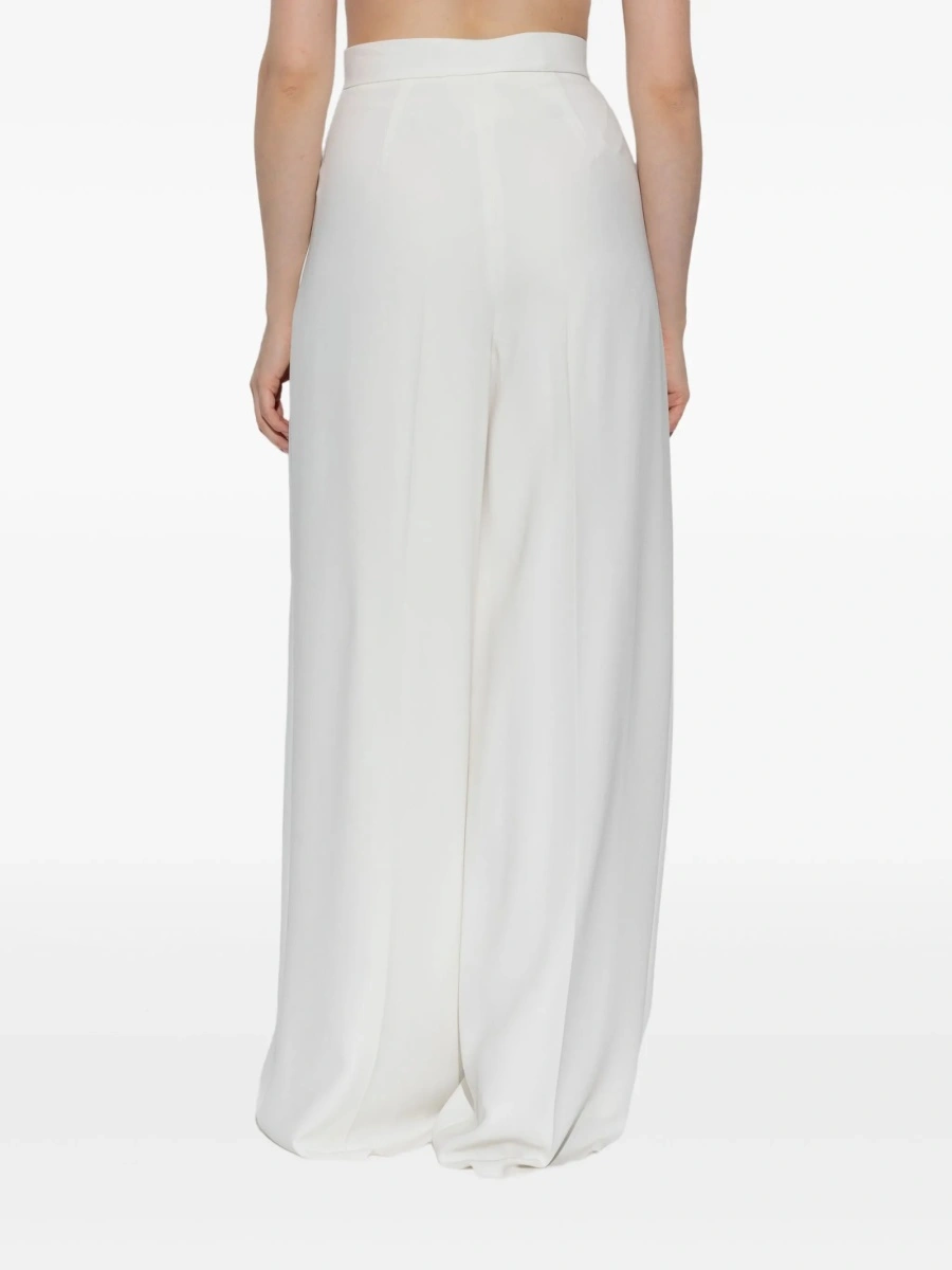 Pantaloni eleganti Max Mara albi - Img 4