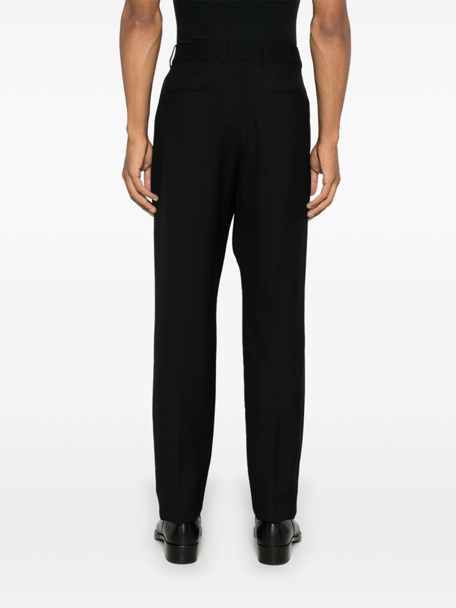 Pantaloni eleganti Saint Laurent negri din lana - Img 4