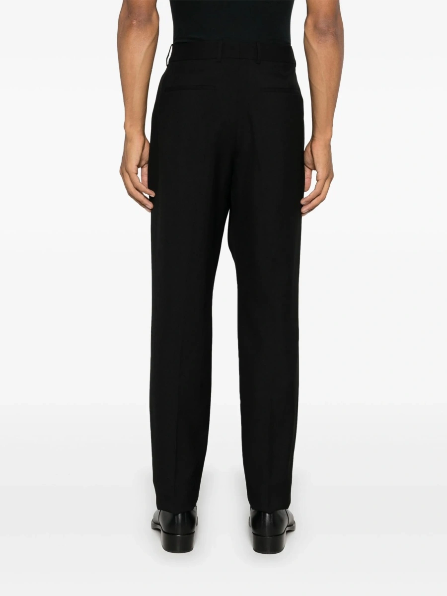 Pantaloni eleganti Saint Laurent negri din lana - Img 4