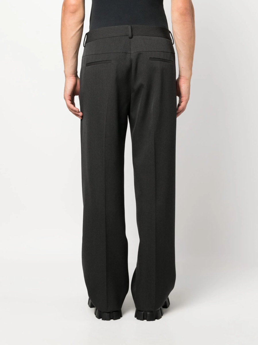 Pantaloni eleganti Valentino Garavani gri din lana - Img 4