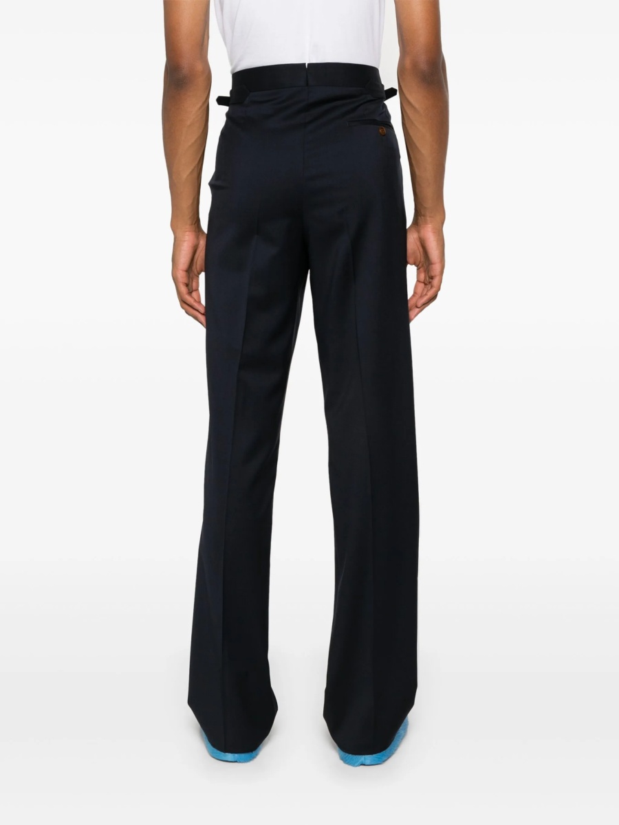 Pantaloni eleganti Vivienne Westwood albastri din lana - Img 4