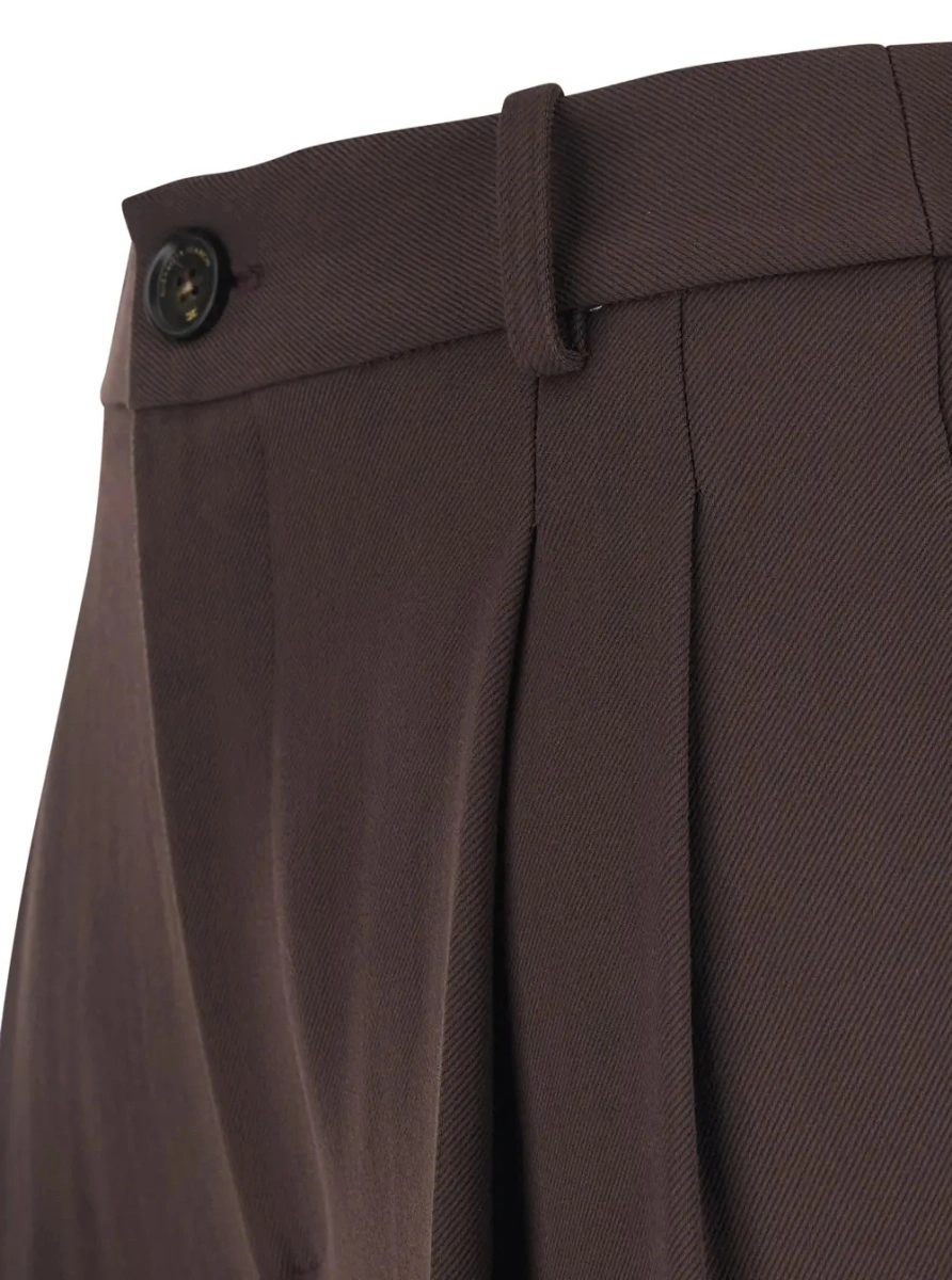 Pantaloni Elisabetta Franchi maro din vascoza - Img 3