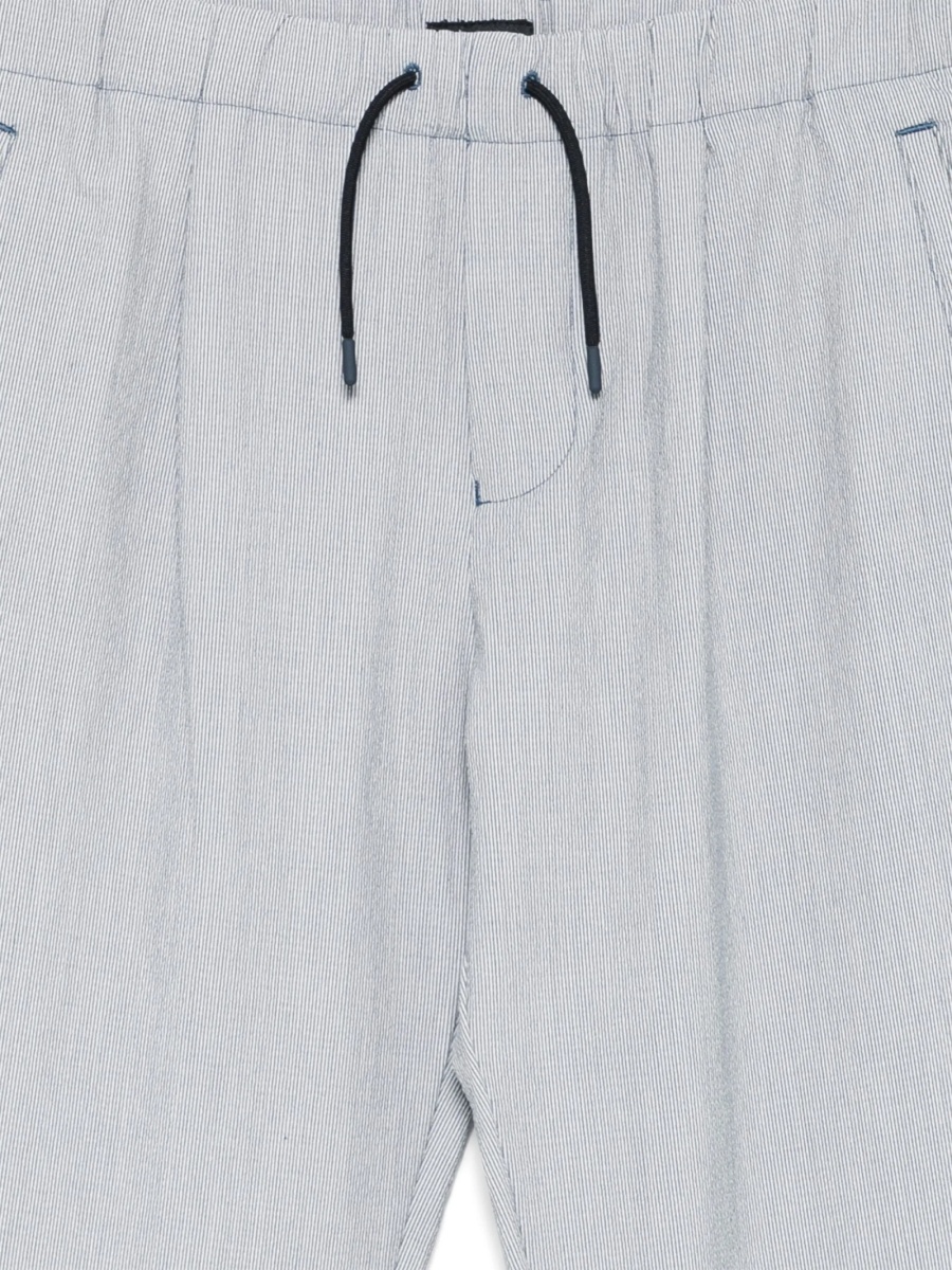 Pantaloni Emporio Armani albastri din vascoza si elastan - Img 3