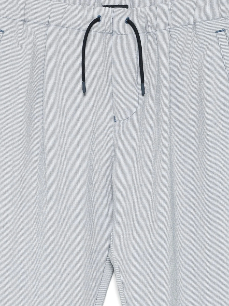 Pantaloni Emporio Armani albastri din vascoza si elastan - Img 3