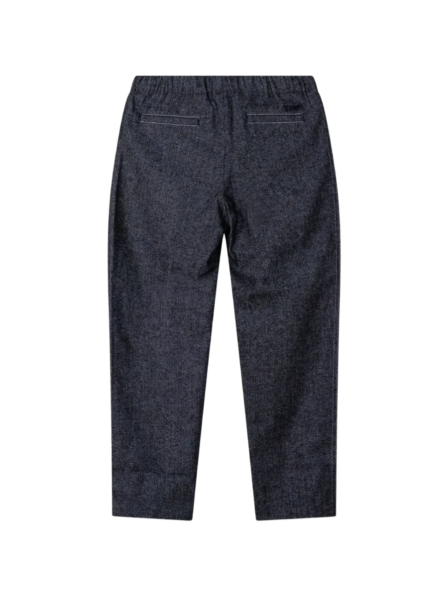 Pantaloni EMPORIO ARMANI KIDS albastri din bumbac - Img 4