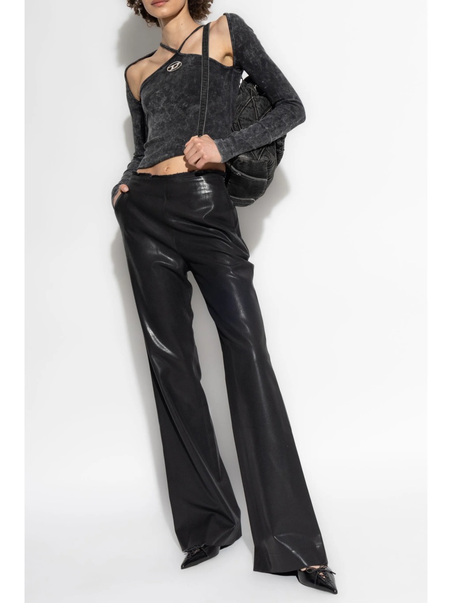 Pantaloni evazati Diesel negri - Img 2