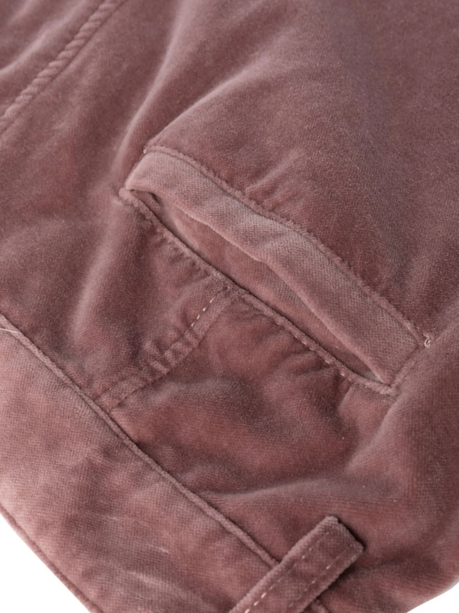 Pantaloni evazati DSQUARED2 roz din fibre metalice si bumbac - Img 5