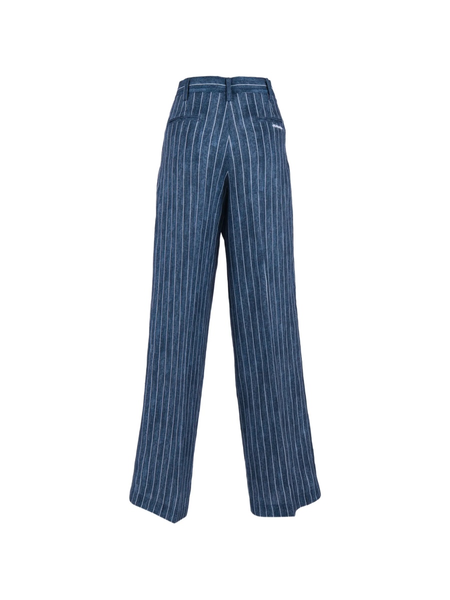 Pantaloni evazati Ermanno Scervino albastri din in - Img 2