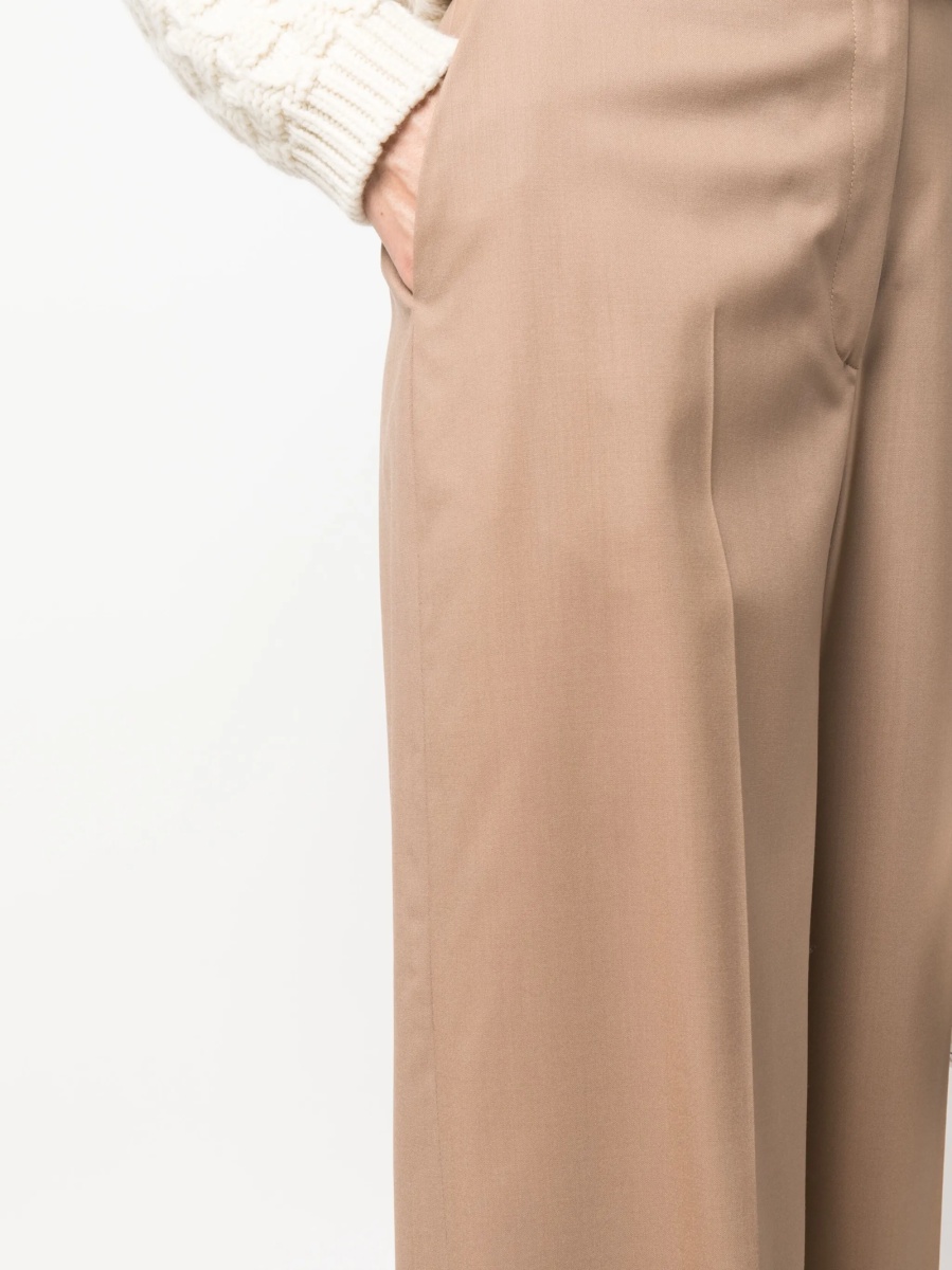 Pantaloni evazati Fabiana Filippi maro din lana - Img 5
