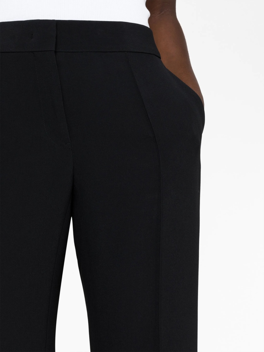 Pantaloni evazati Jil Sander negri din vascoza si acetat - Img 3