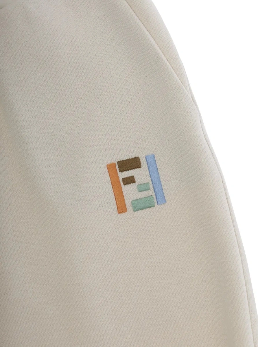 Pantaloni Fendi gri din bumbac - Img 3