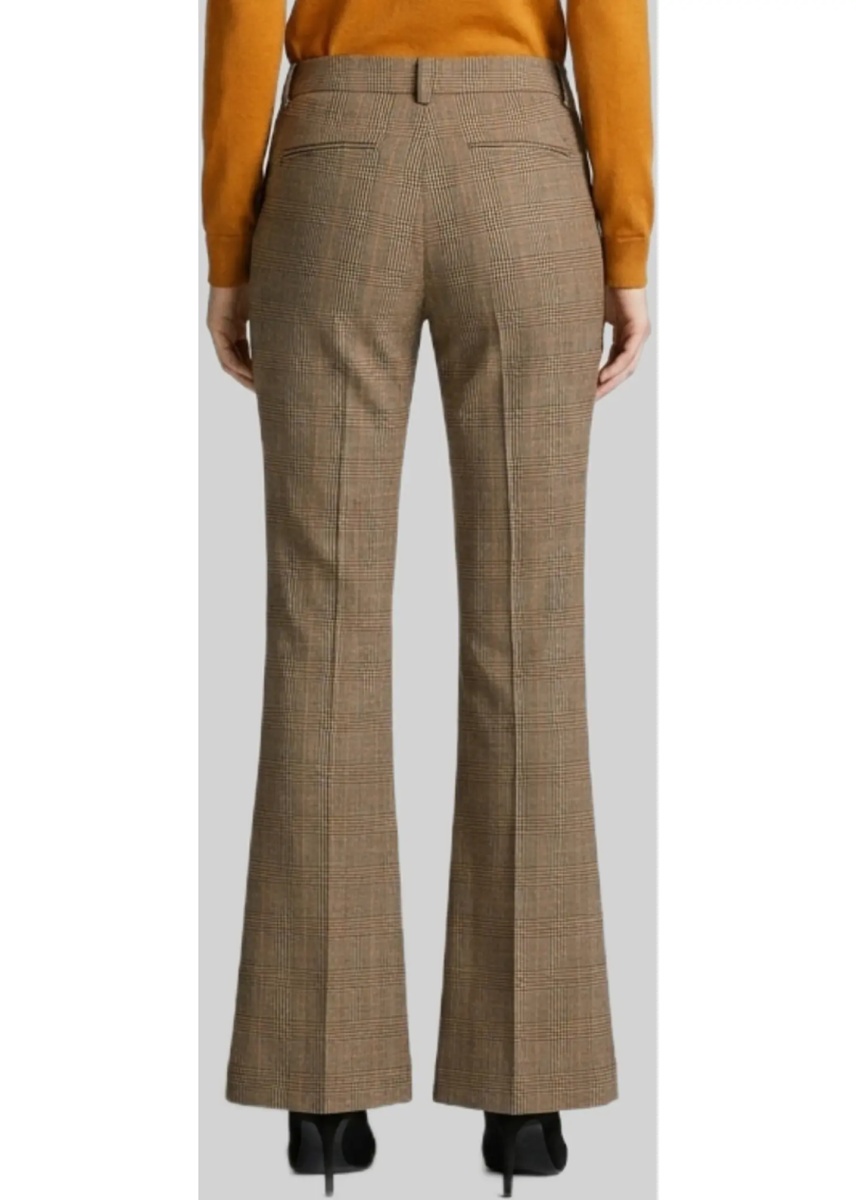 Pantaloni Flared Prince Of Wales Check Trousers - Img 3