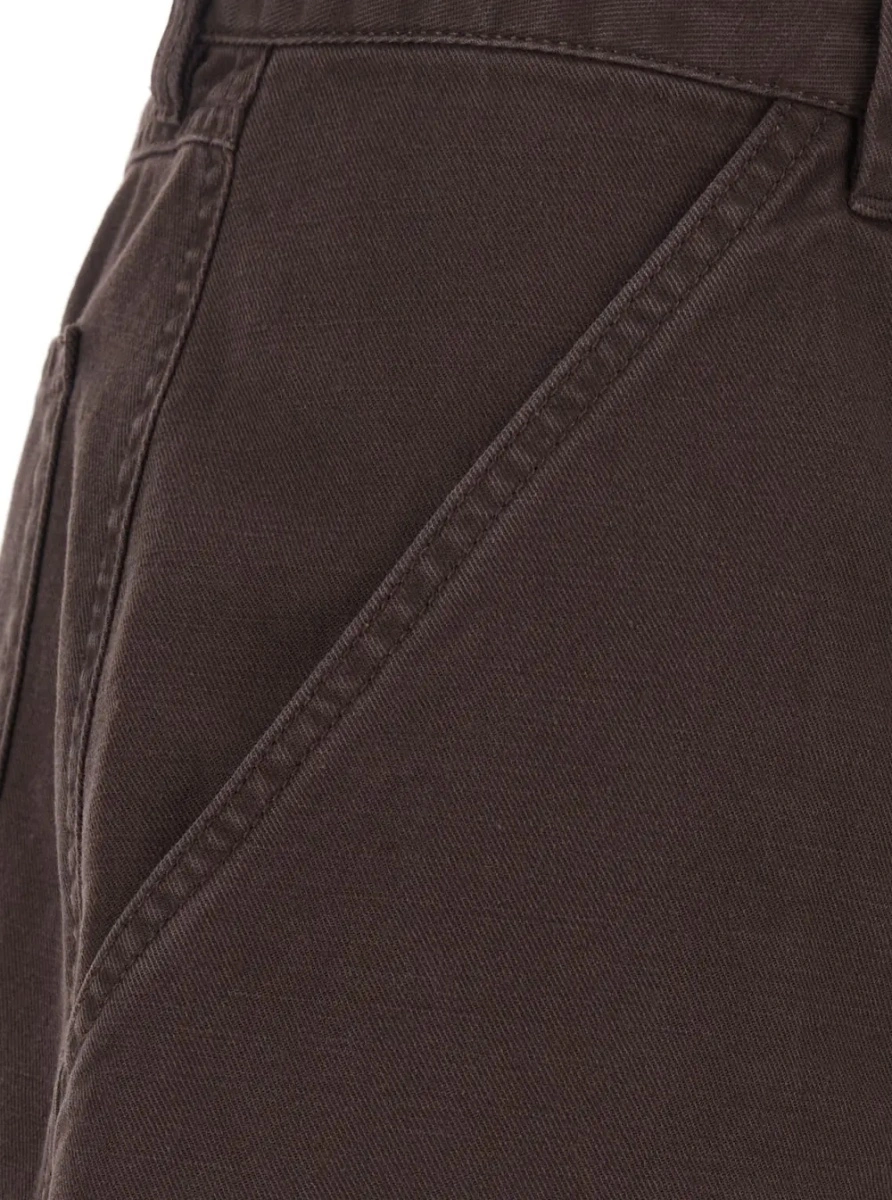 Pantaloni Golden Goose maro din bumbac - Img 3