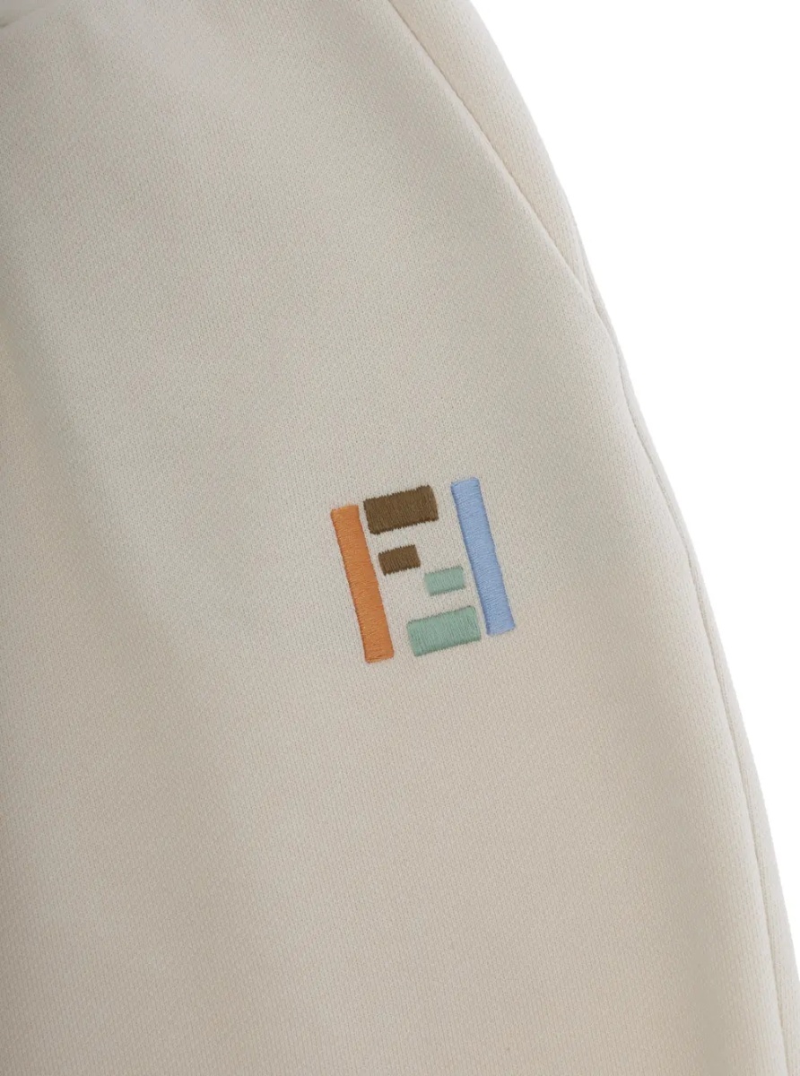 Pantaloni Gray Pants with FF Logo and Pockets in Cotton Boy - Img 3