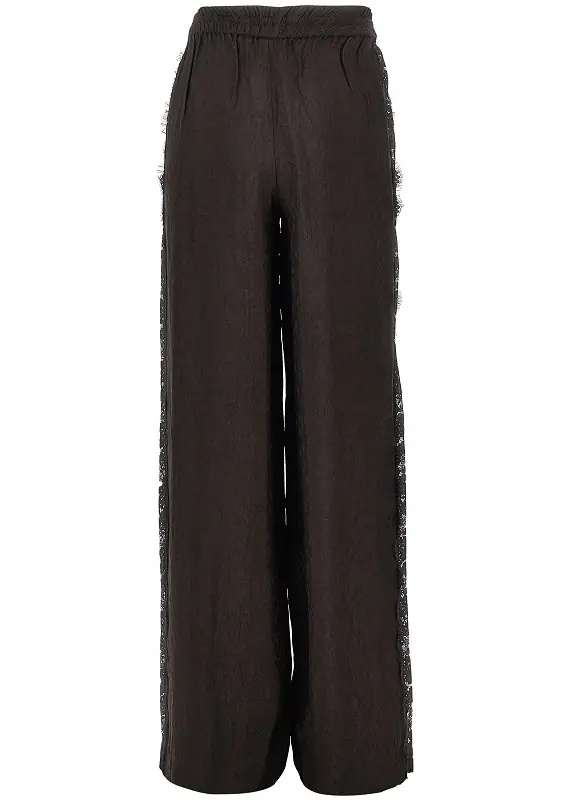 Pantaloni Jacquard pants with lace bands - Img 3
