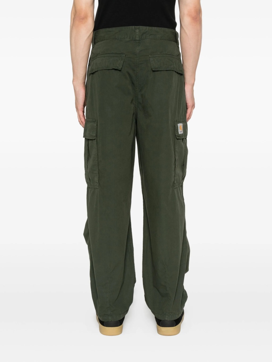 Pantaloni loose fit Carhartt verzi din bumbac - Img 4