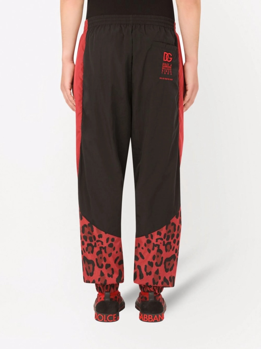 Pantaloni loose fit Dolce &amp; Gabbana Leopard negri - Img 4