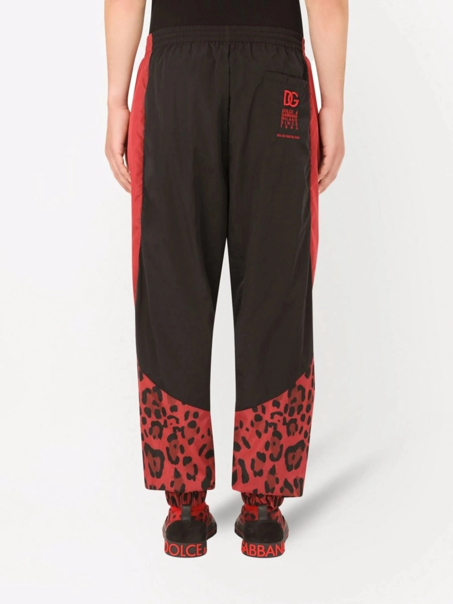 Pantaloni loose fit Dolce &amp; Gabbana Leopard negri - Img 4