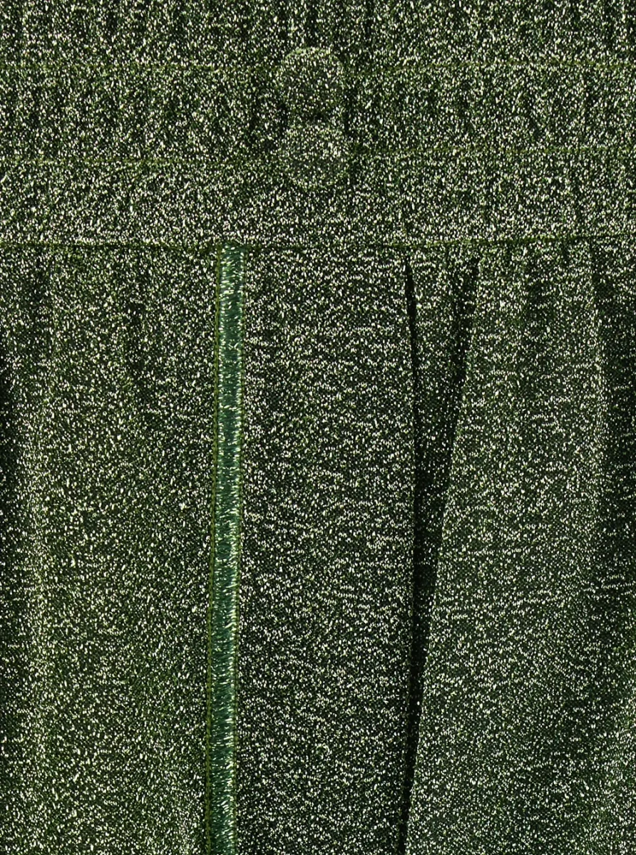 Pantaloni 'Lumiere' Green Shorts with elasticated waist and all-over sparkling details in Tech Fabric Women - Img 3