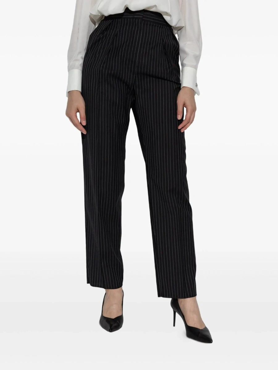 Pantaloni Max Mara negri din lana 'Sesamo' - Img 5