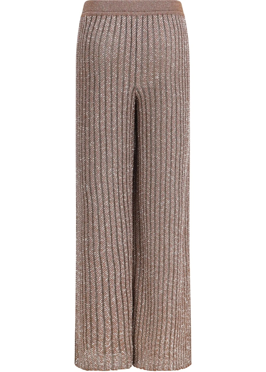 Pantaloni MISSONI BEACHWEAR roz din lame si vascoza - Img 2