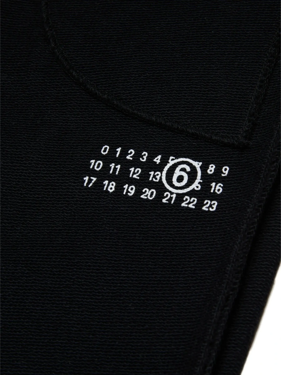 Pantaloni MM6 MAISON MARGIELA KIDS negri din bumbac - Img 6