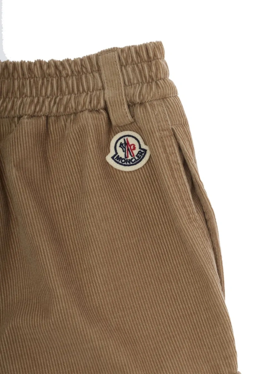Pantaloni Moncler maro din cord - Img 3