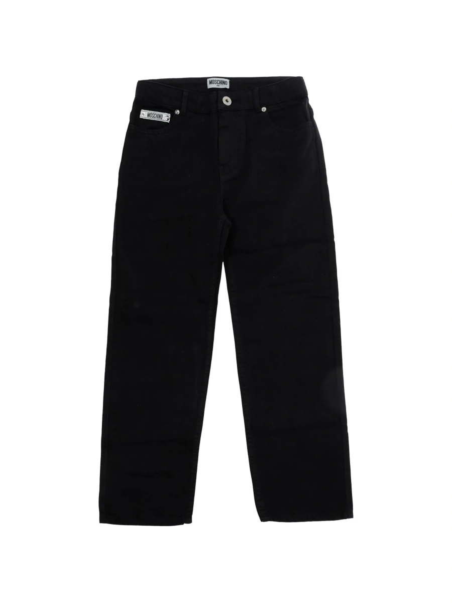 Pantaloni MoschinoS negri din bumbac - Img 6